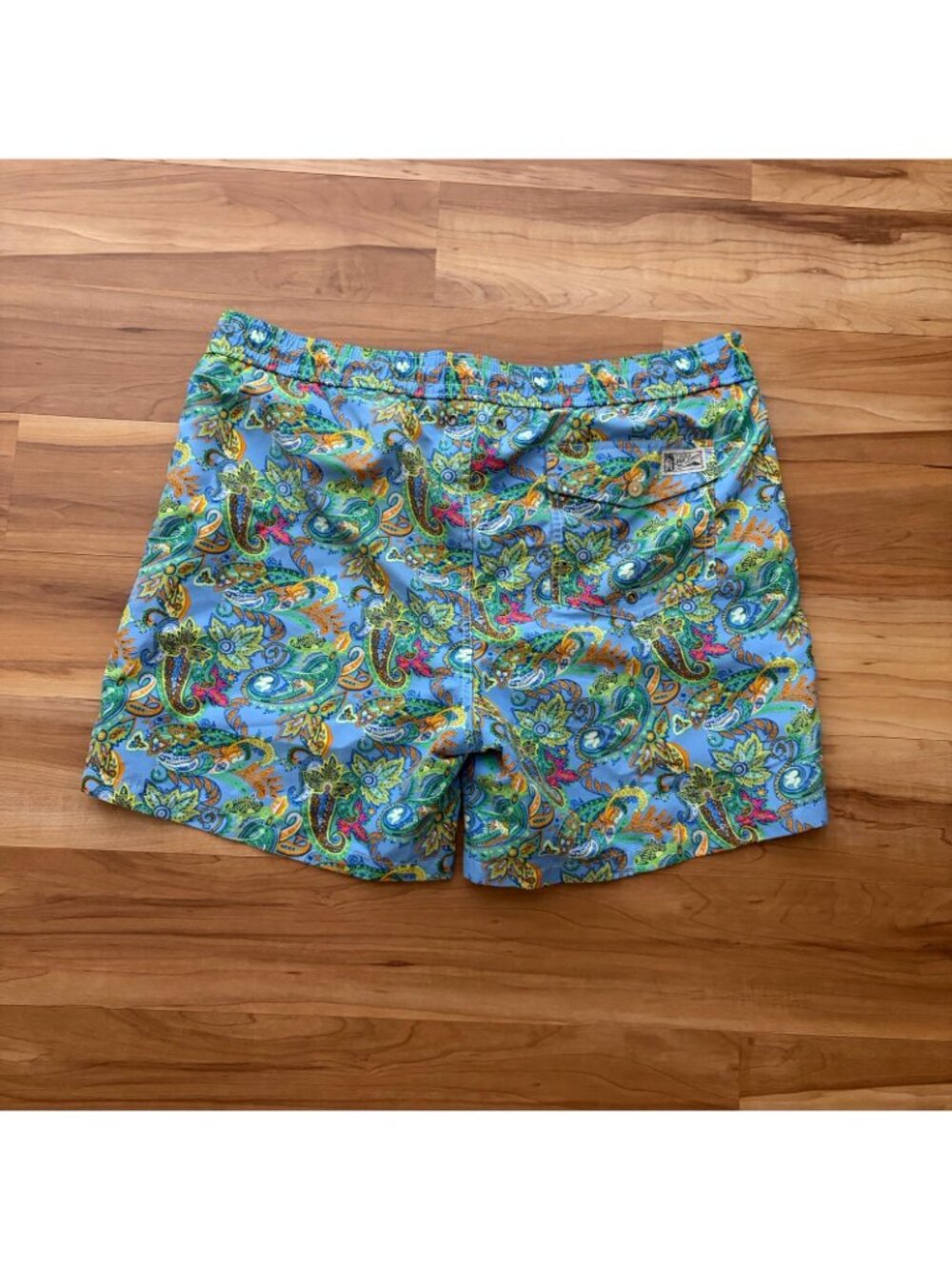 Polo Ralph Lauren Swim Trunks Men's XL Blue Floral Pattern 3-Pocket Short - Picture 5 of 10